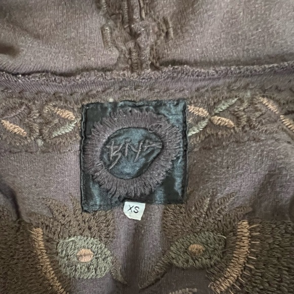 Johnny Was Brown Embroidered Knit Jacket - Picture 6 of 6